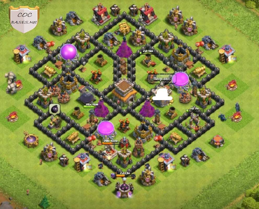 the best town hall 8 hybrid base