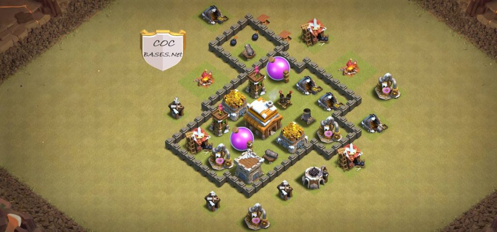 top th4 farming base anti 3 star