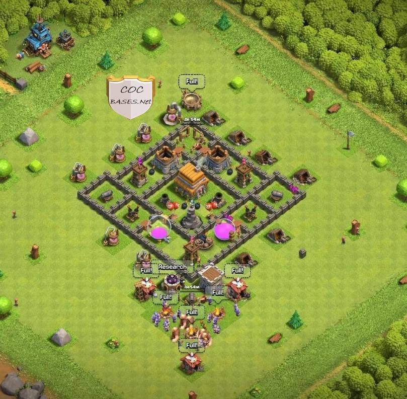 top town hall 6 trophy village map link