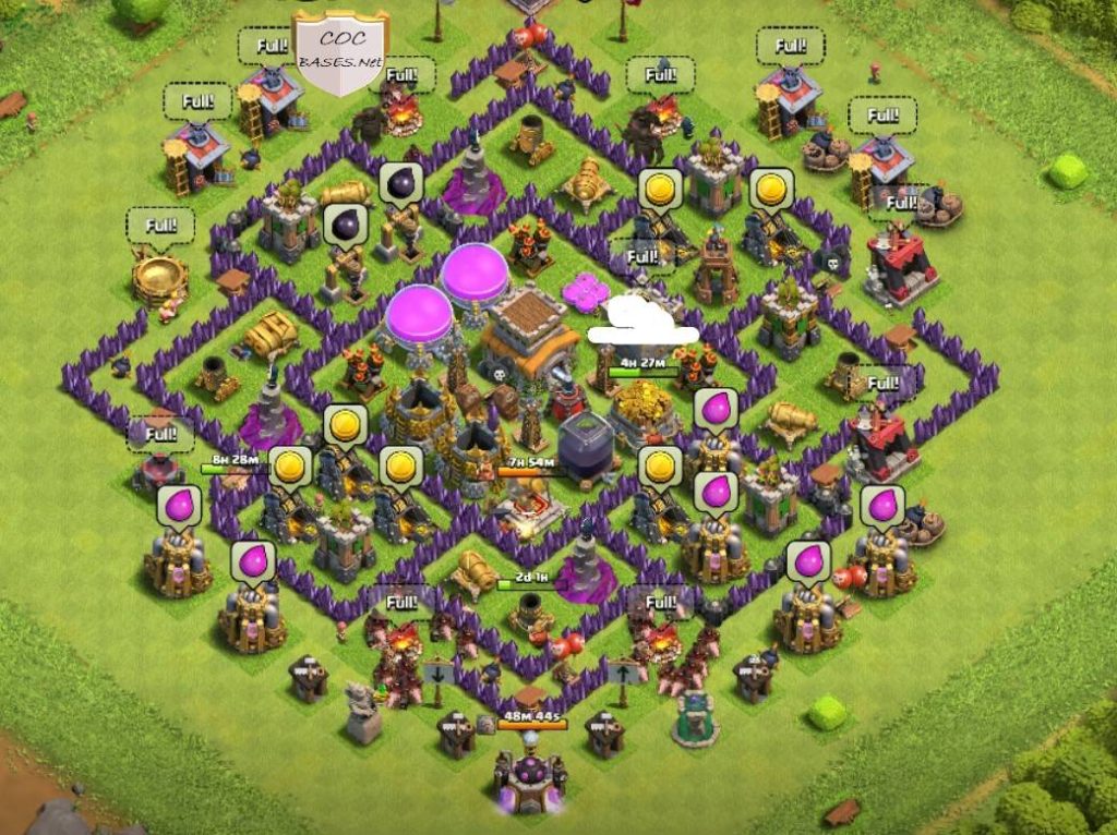 top town hall 8 farming village map link