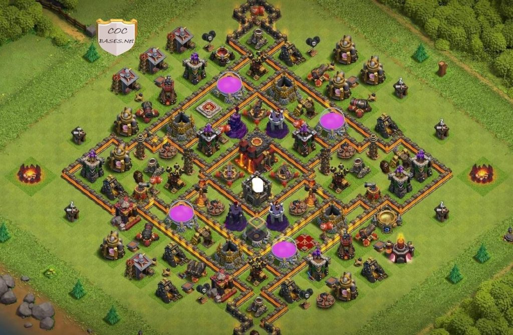 town hall 10 anti loot layout clan war league