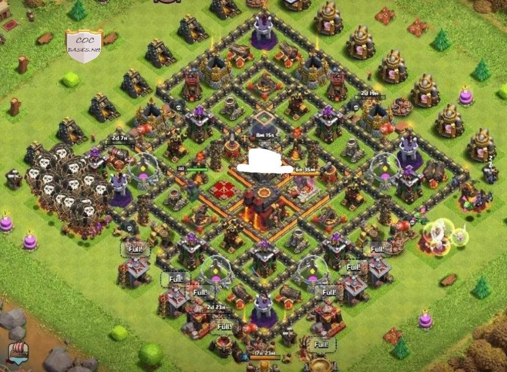 town hall 10 hybrid base links with hero pets