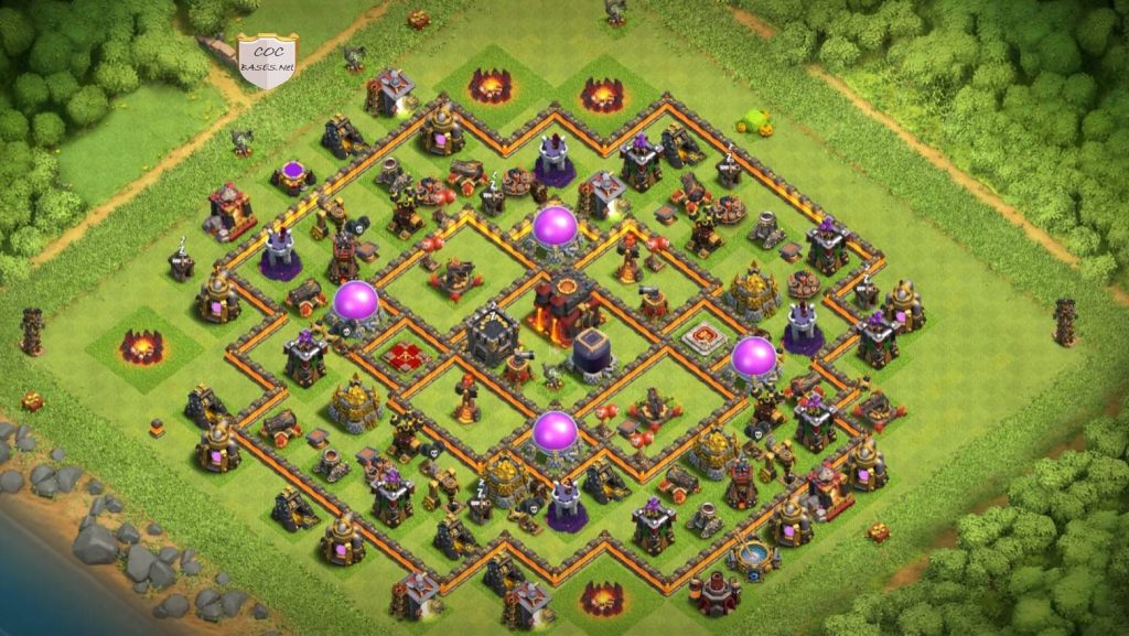 town hall 10 trophy layout with download link