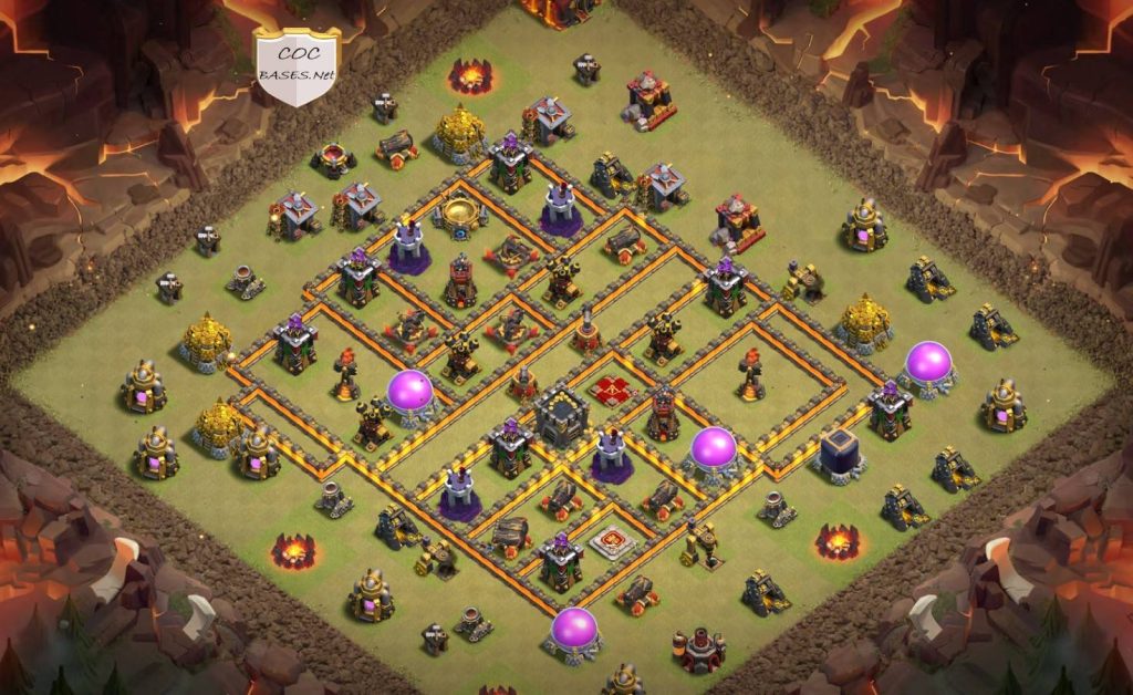 town hall 10 war base Anti 3 star