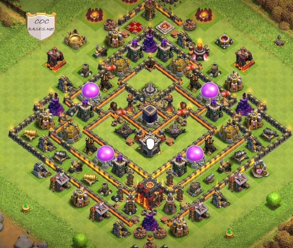 town hall 10 war base anti 2 star