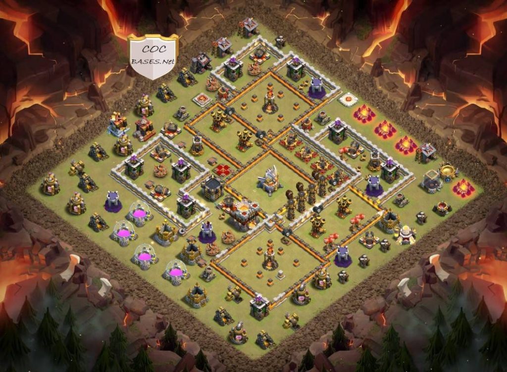 town hall 11 best war base hd pic
