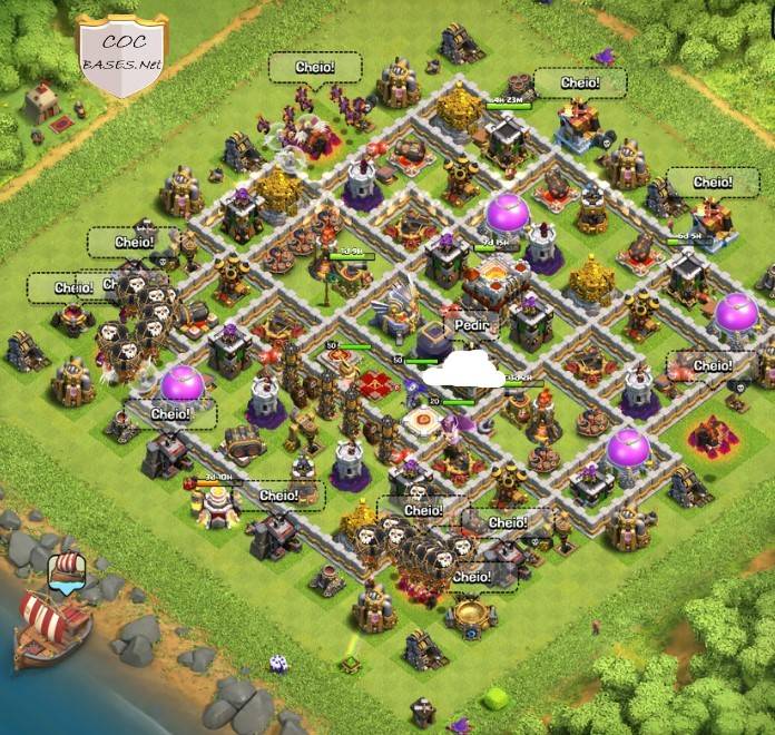 town hall 11 farming base links with hero pets