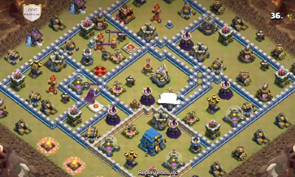 town hall 12 base anti 2 star