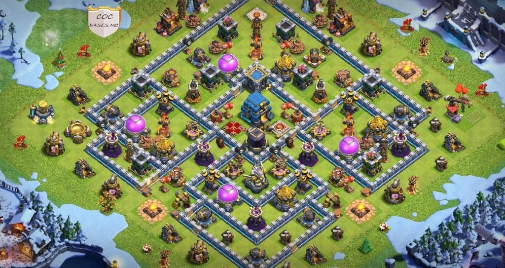 town hall 12 hybrid base links with hero pets