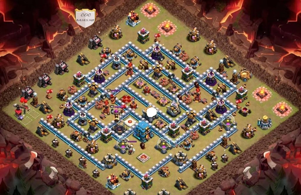 town hall 12 war base link