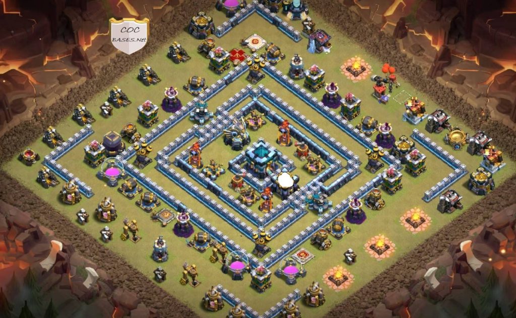 town hall 13 best war base hd pic