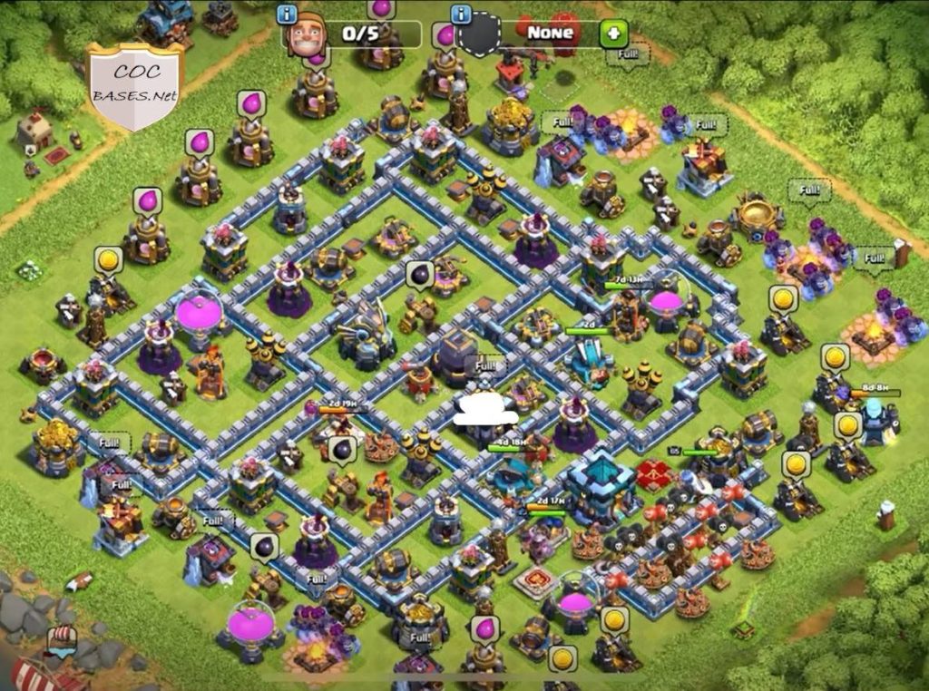 town hall 13 farming base links with hero pets
