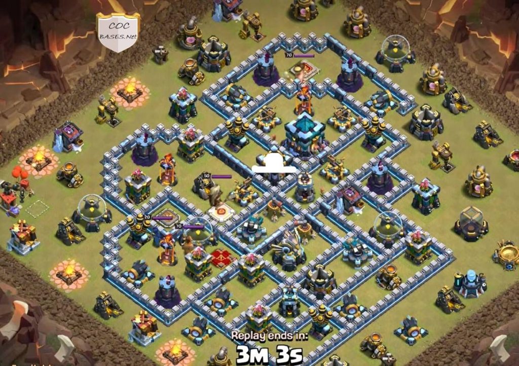 town hall 13 war base anti 2 star