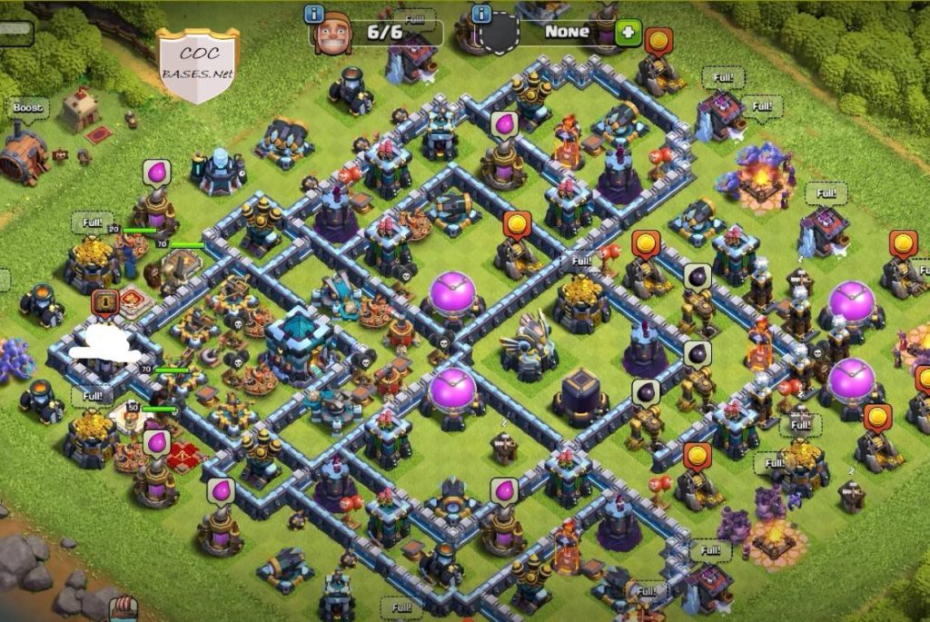 town hall 13 war defense base hd pic