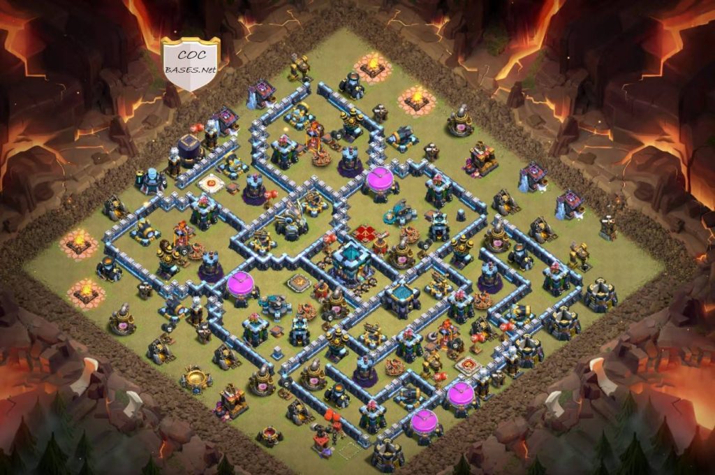 town hall 13 war layout with download link