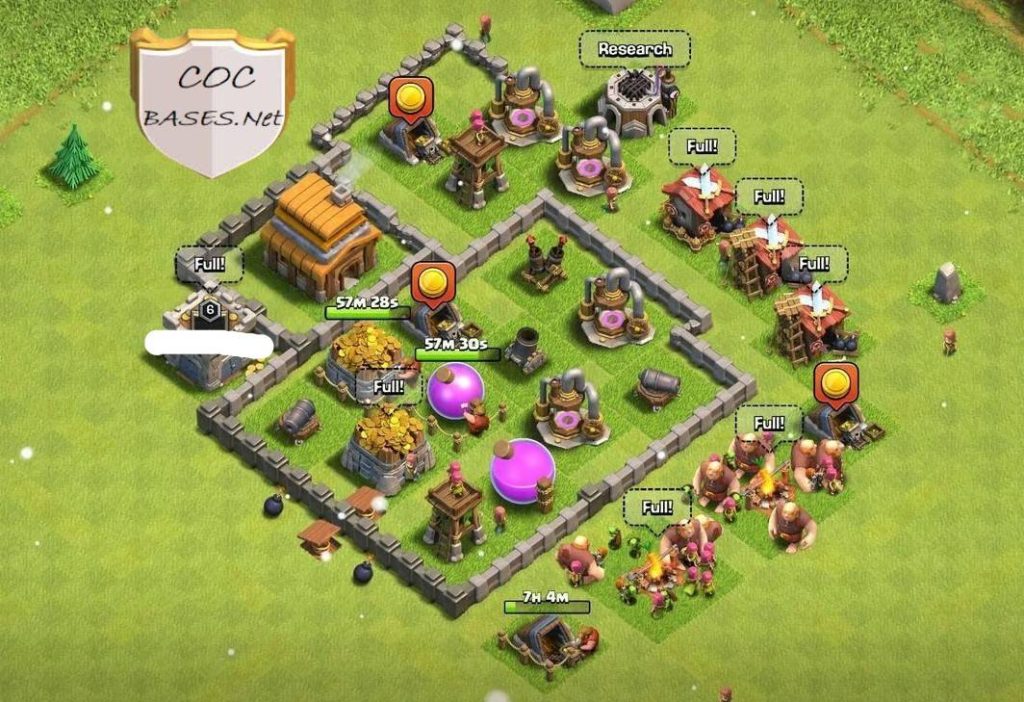 town hall 4 farming base link anti everything