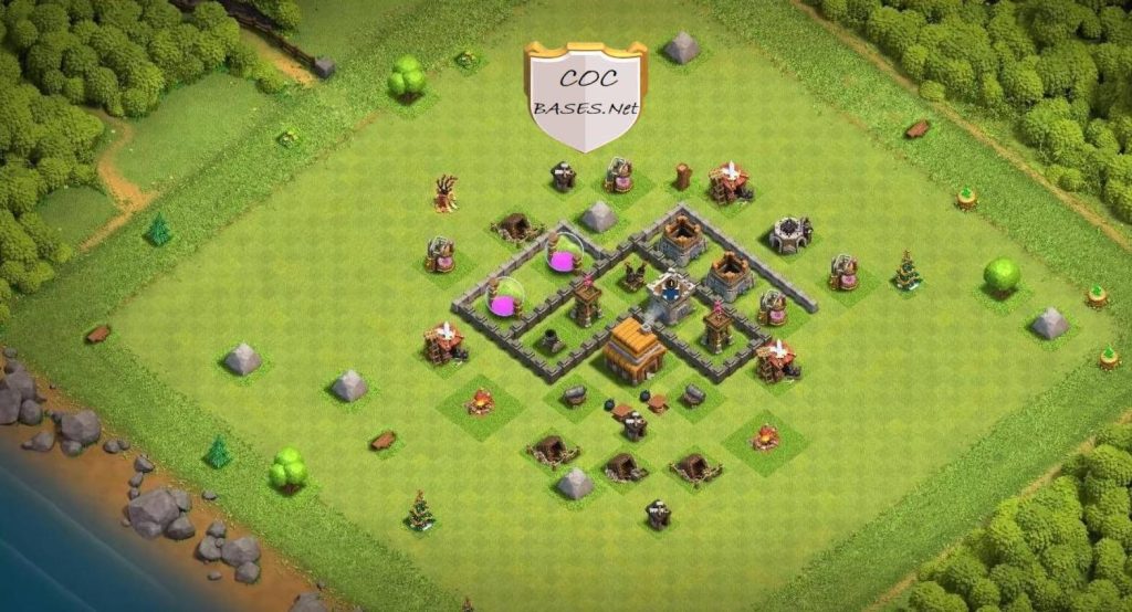 town hall 4 layout with download war link