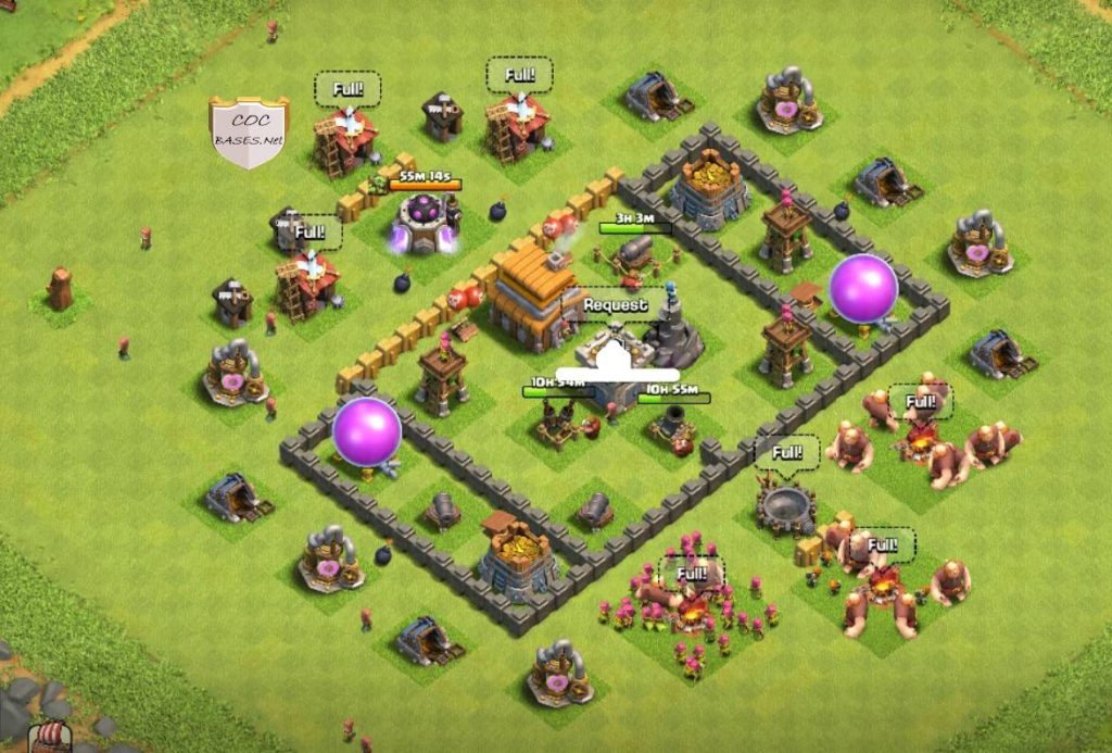 town hall 5 base clash of clans