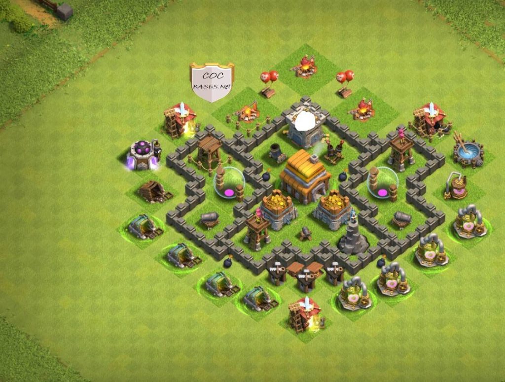 town hall 5 farming base anti 2 star