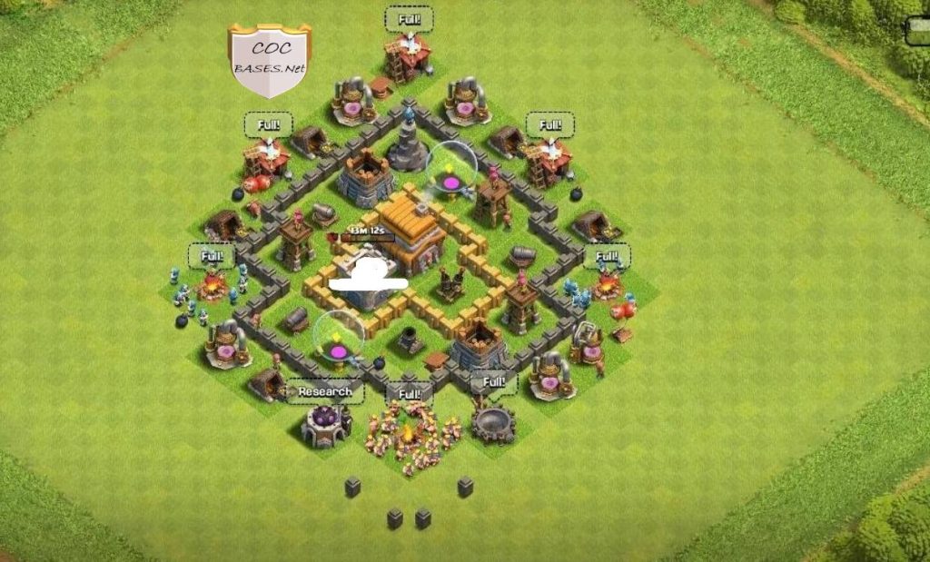 town hall 5 farming defense base