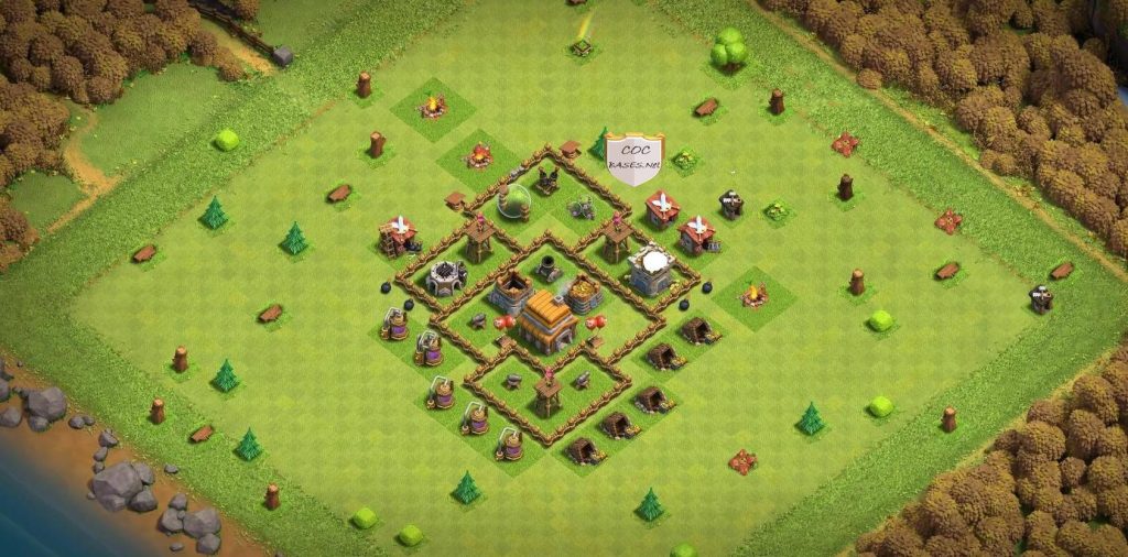 town hall 5 hybrid base with link
