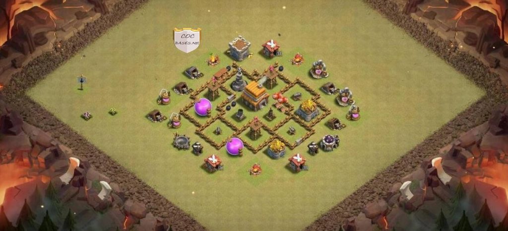 town hall 5 trophy base layout link