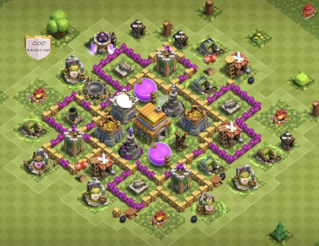 town hall 6 base anti 2 star