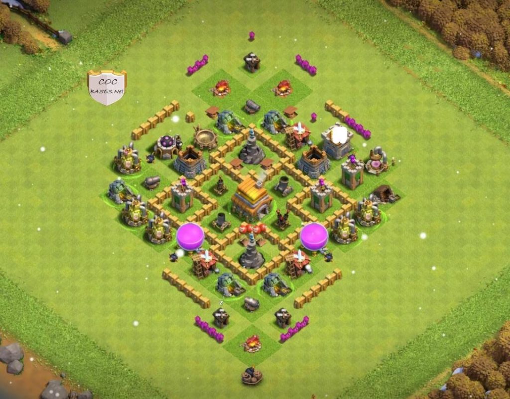 town hall 6 defense base