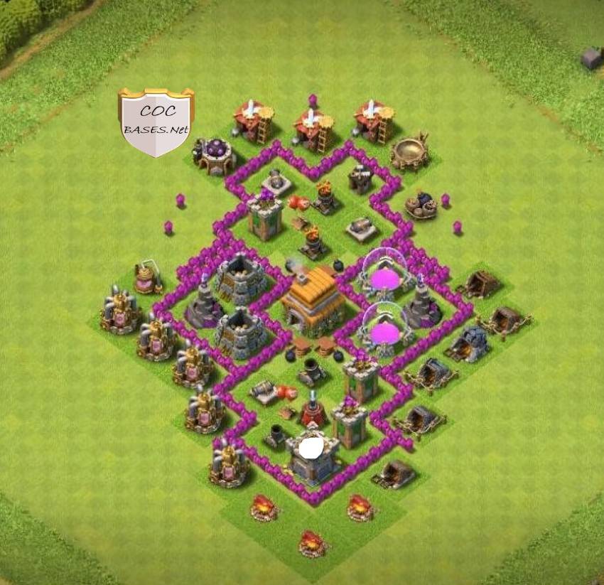 town hall 6 hybrid layout with download link