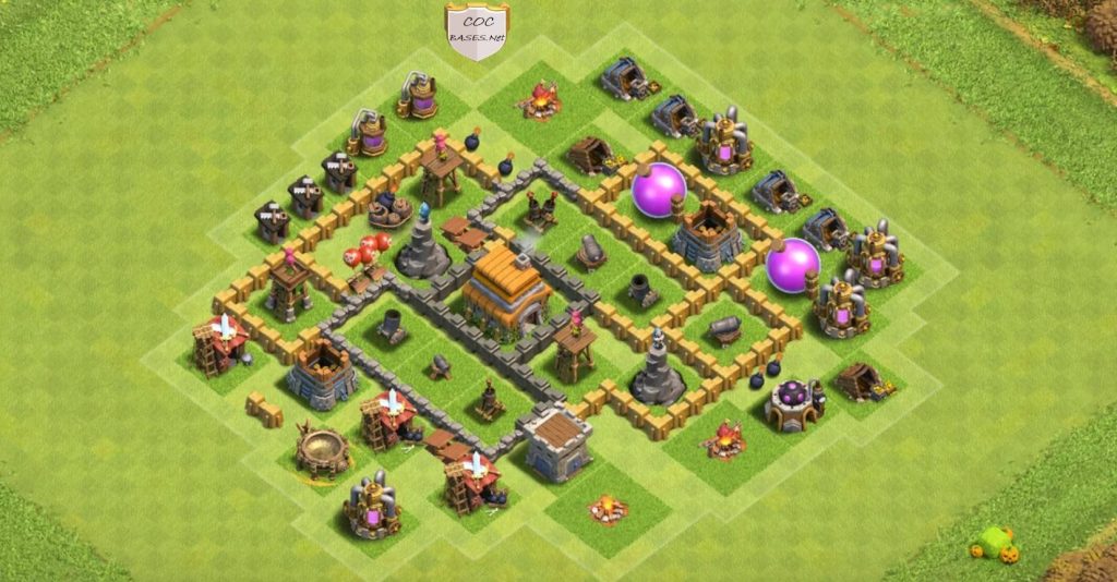 town hall 6 layout with download link trophy pushing