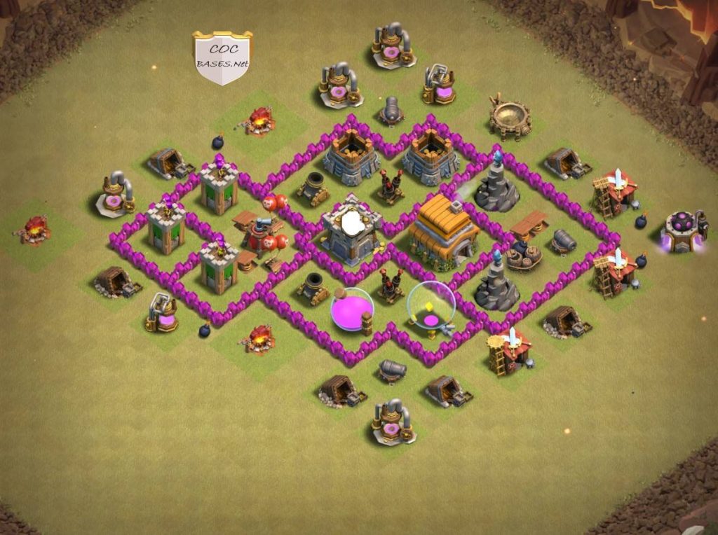 town hall 6 trophy base