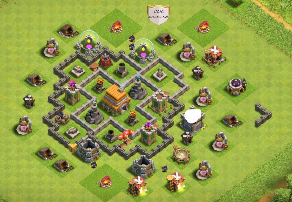 town hall 6 trophy defense base