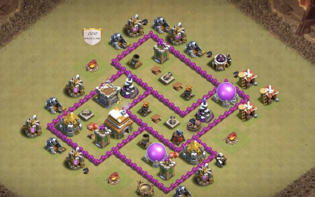 town hall 6 war defense base