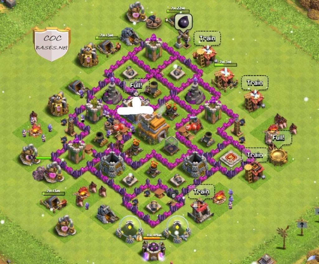 town hall 7 trophy base