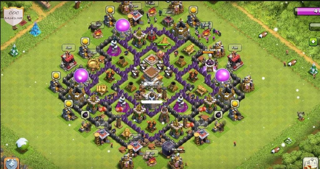 town hall 8 base best defense 2023 copy layout