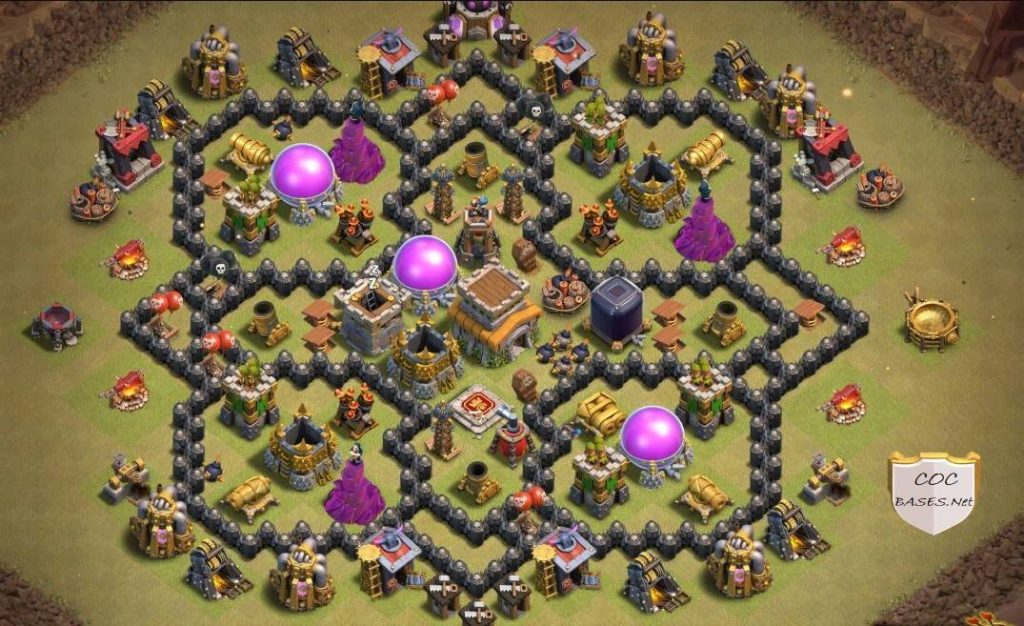 town hall 8 best defence base