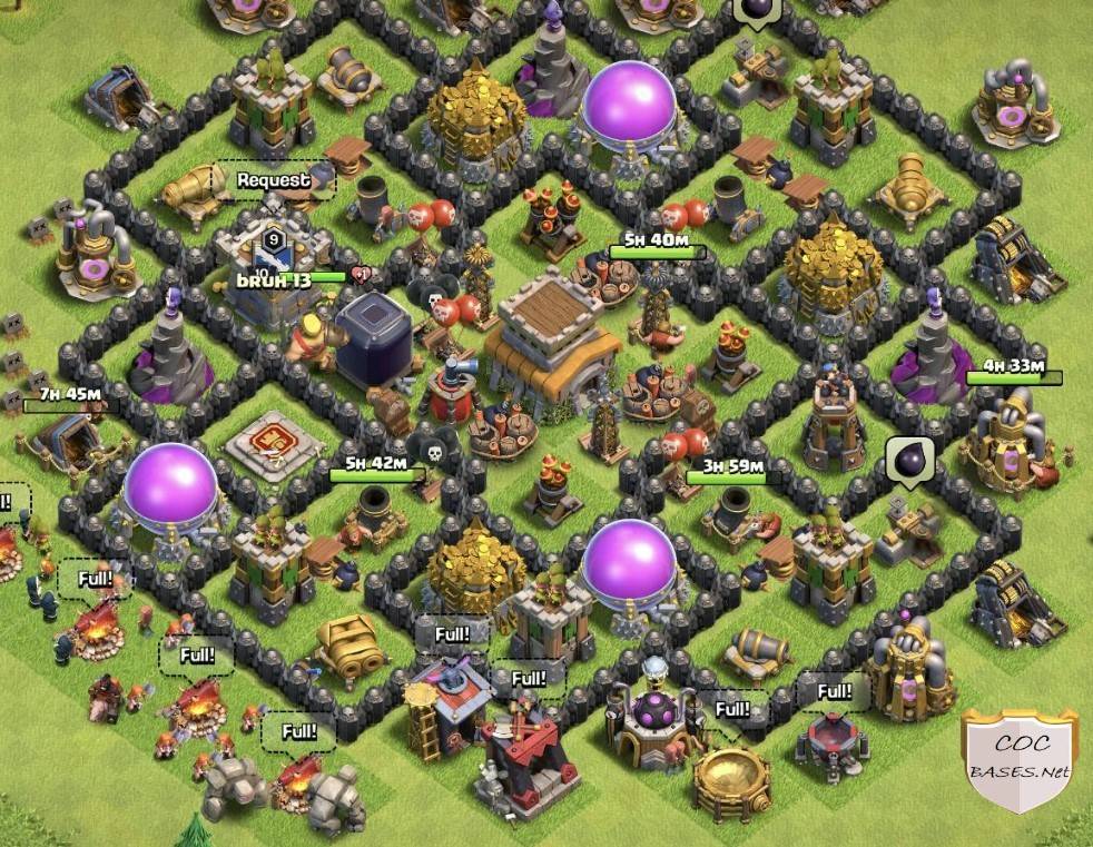 town hall 8 layout with download link war