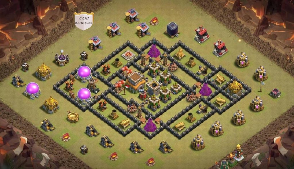town hall 8 trophy base copy link