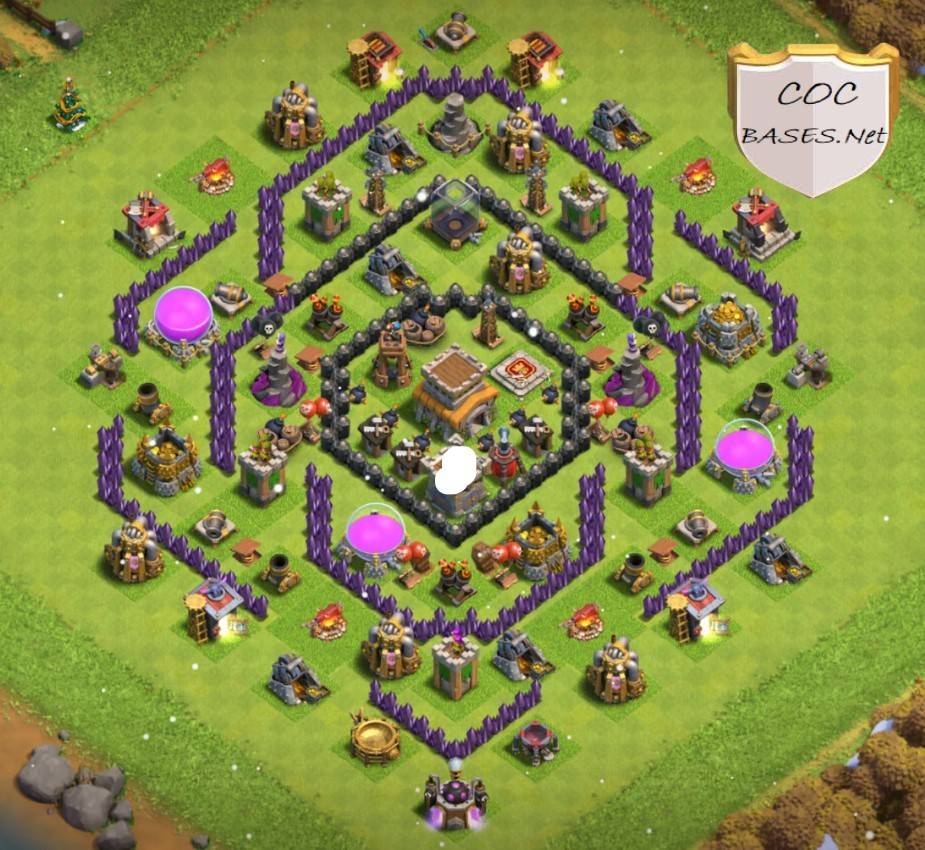 town hall 8 war base anti 2 star