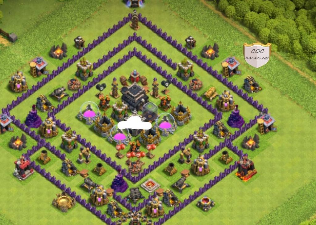 town hall 8 war base link anti everything