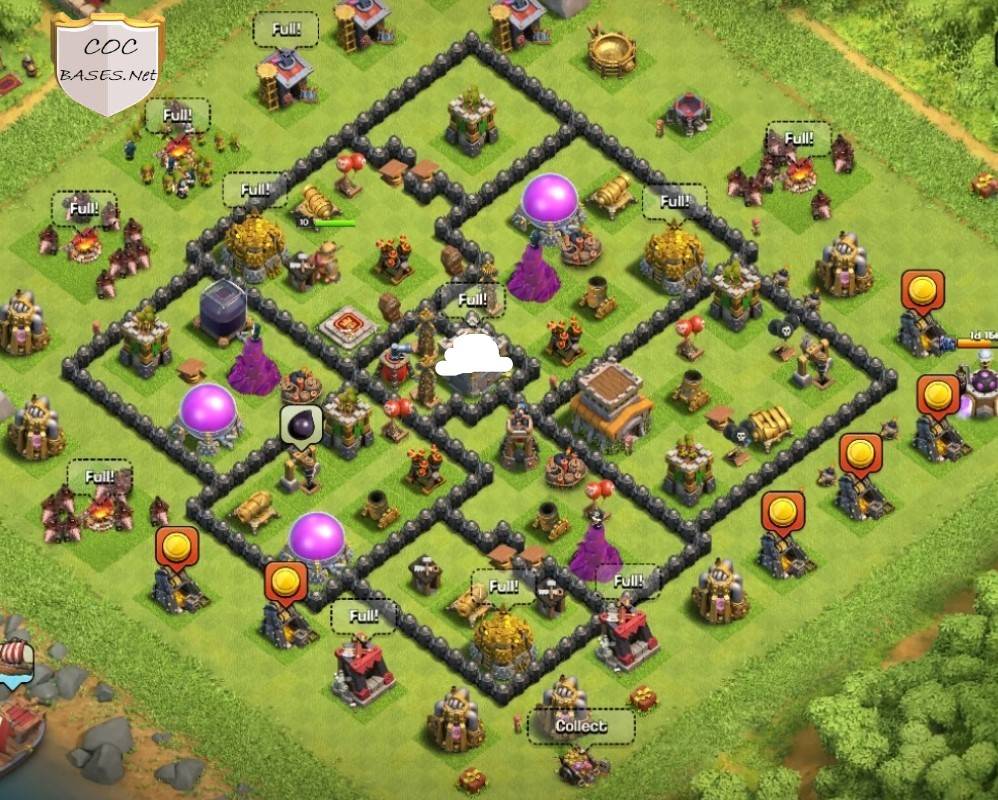 town hall 8 war defense base