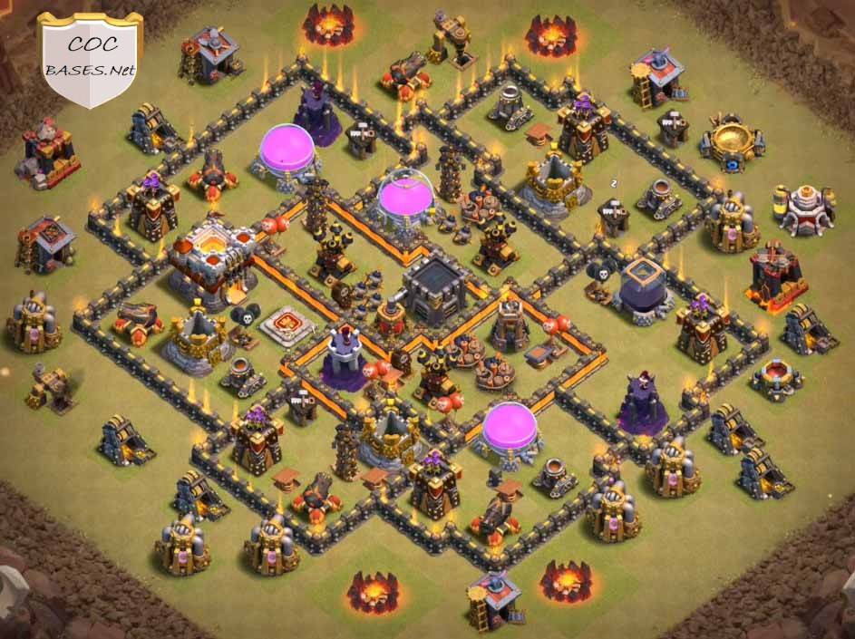 town hall 8 war layout anti dragon copy link