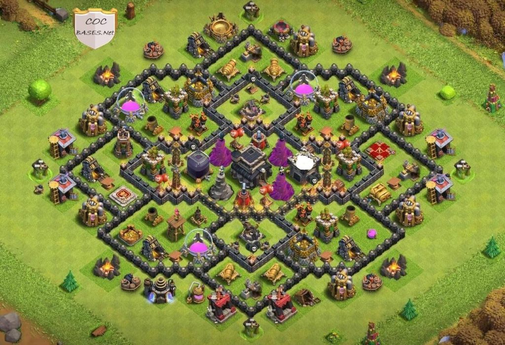 town hall 9 trophy base