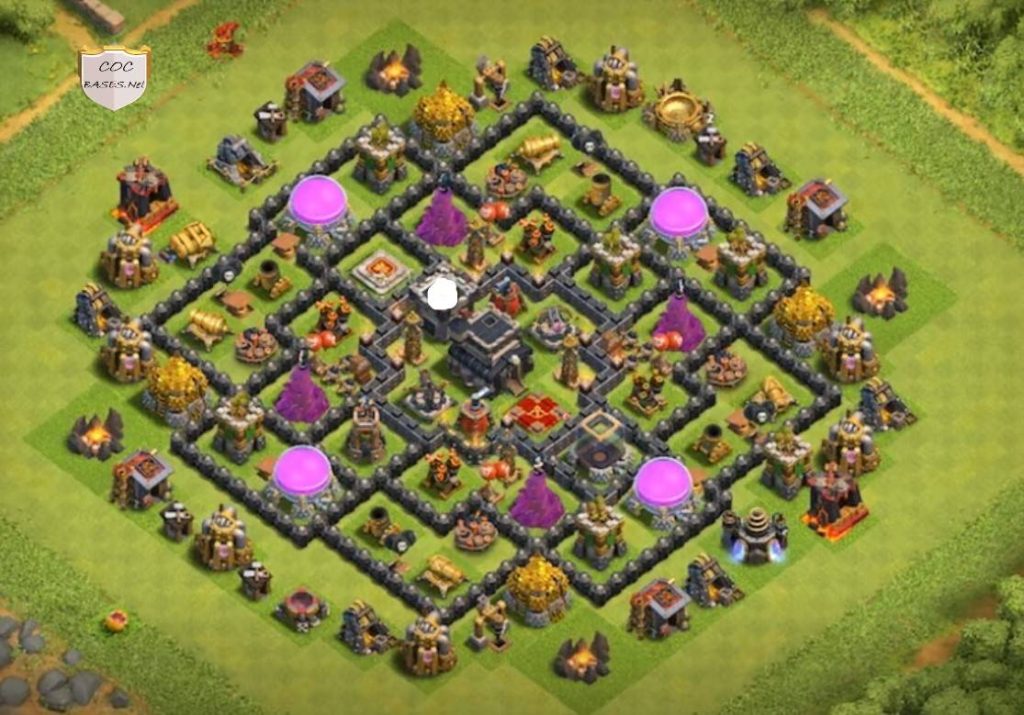 town hall 9 trophy defense base