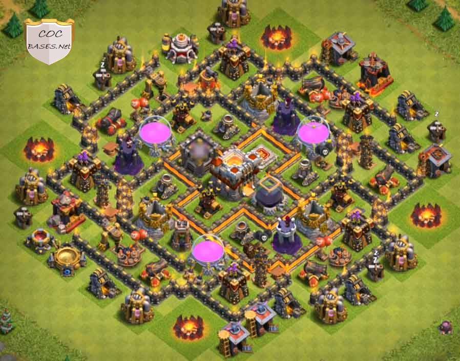 trophy push link design coc town hall 8