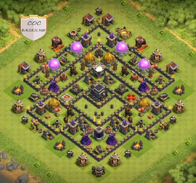trophy pushing base town hall 9 clash of clans
