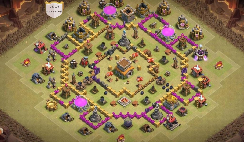 trophy pushing coc th8 base link