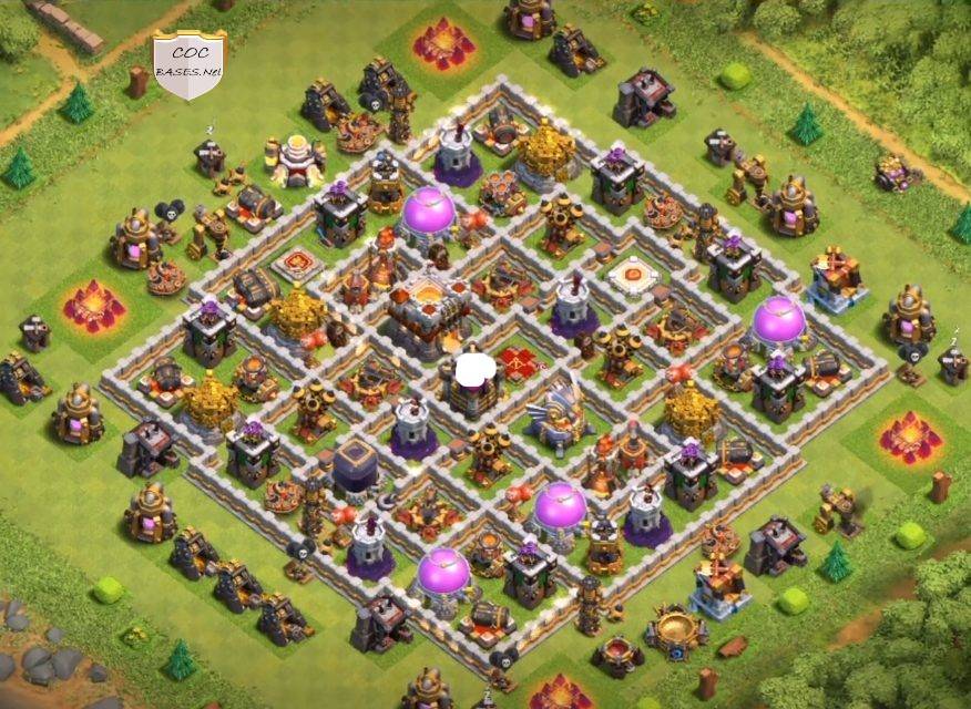 trophy pushing layout coc town hall 11 download