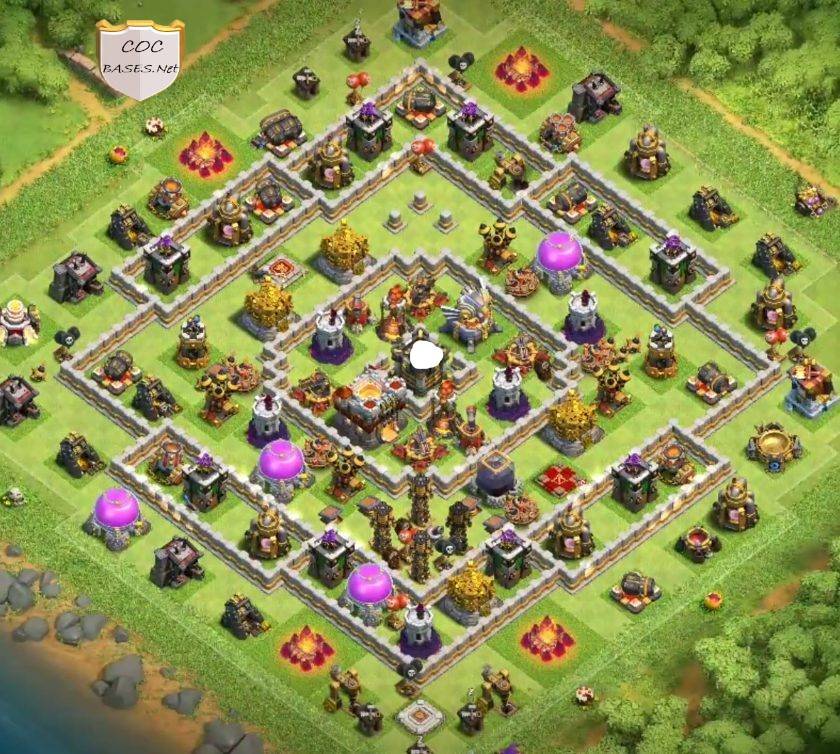 trophy pushing layout coc town hall 11 image