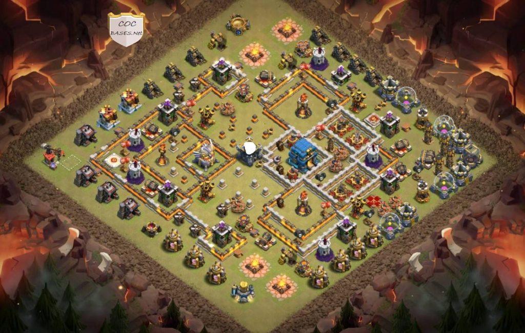 trophy pushing th12 max base Anti all troops